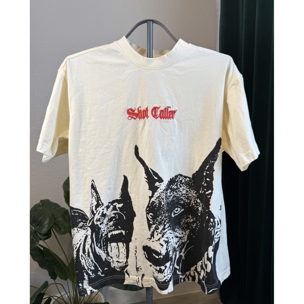 RGSTR Embroidered Shot Caller Streetwear Men's M T-Shirt Doberman Pinscher Dogs